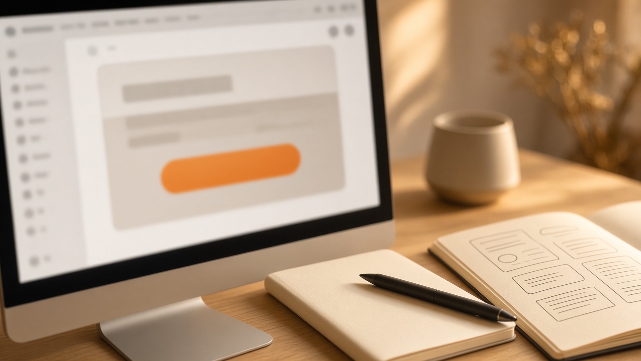 Website and mobile screen composition for a moving company business