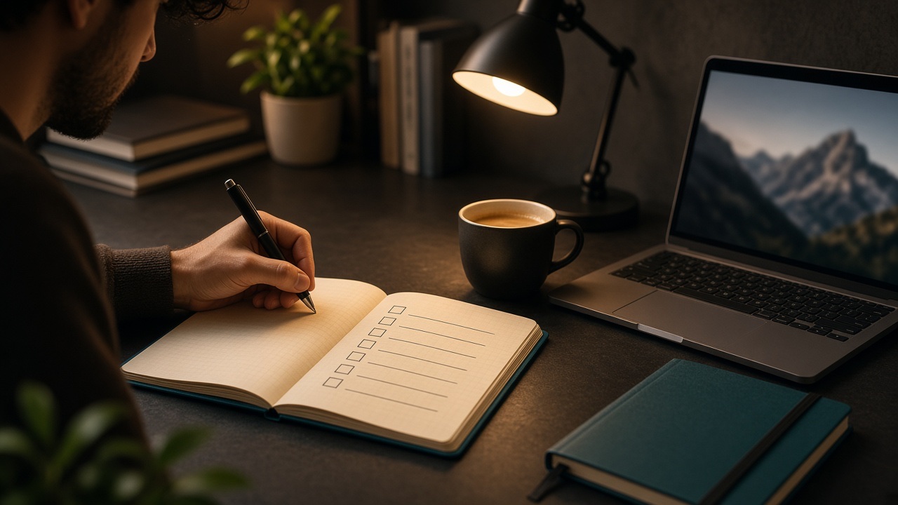 SEO ve analitik notları olan çalışma masası